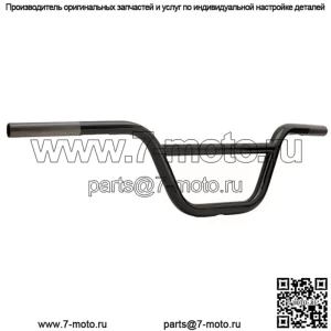 Руль - низкий черный, диаметр 1,00 дюйма (с прорезями B12-6020B)
