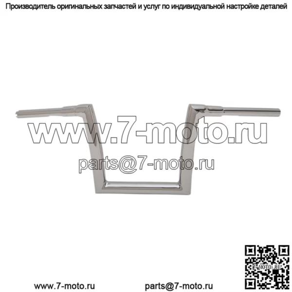 Руль полосовой 1 1/2", подъем 10", хром 0601-4880