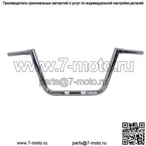 Руль Big Twin Peaks 1 1/4", хром, подъем 10 дюймов, LA-7362-10