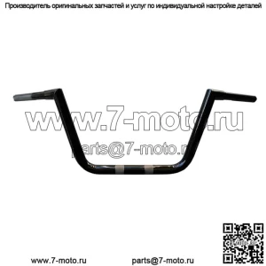 Руль Big Twin Peaks 1 1/4", черный, подъем 10 дюймов, LA-7362-10B