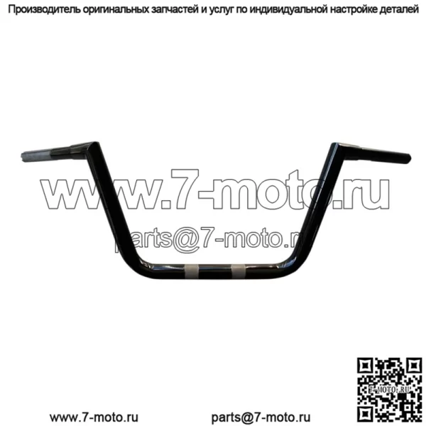 Руль Big Twin Peaks 1 1/4", черный, подъем 10 дюймов, LA-7362-10B