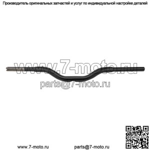 Руль 1 1/4" плоский черный LA-7335-XXTM