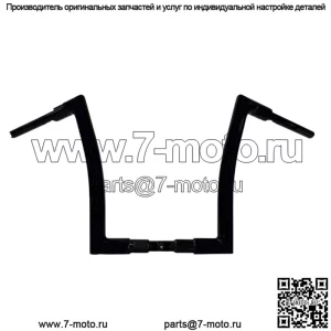 Вкл. 1-1/4" EZ Install Flat Top Handlebar 14" Black 706014B
