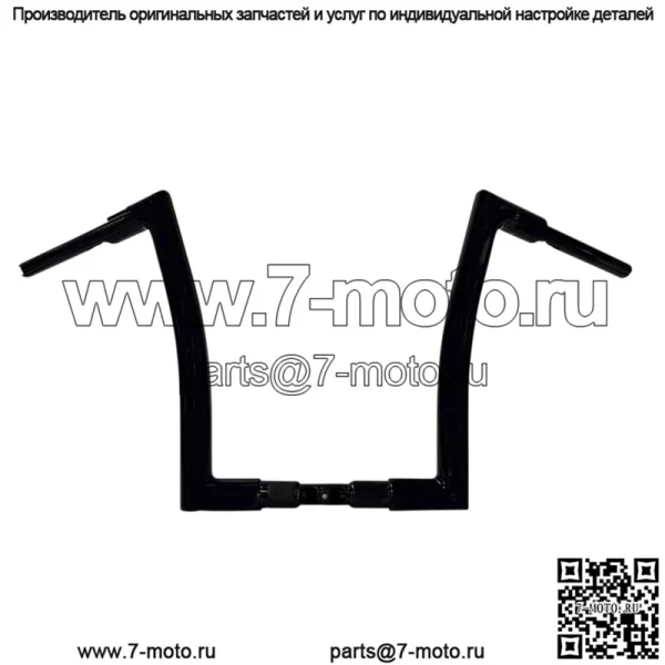 Вкл. 1-1/4" EZ Install Flat Top Handlebar 14" Black 706014B
