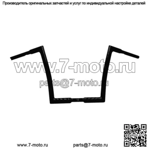 Вкл. 1-1/4" EZ Install Flat Top Handlebar 12" Black 706012B