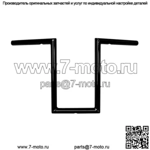 Узкие рули Old School 1" 12" черные LA-7380-12B