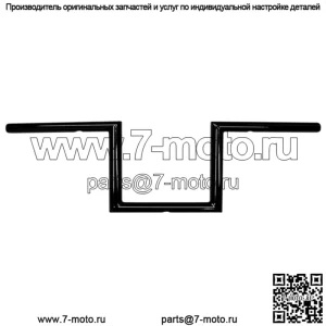 Узкие рули Old School 1" 6" черные LA-7380-06B