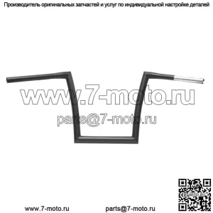 Руль полосовой 1 1/4" 14" плоский черный 0601-3134