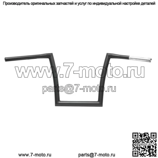 Руль полосовой 1 1/4" 14" плоский черный 0601-3134