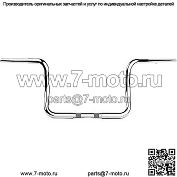 1-1/4 дюйма. Двойные круглые рули 1-1/4 дюйма, хром LA-7325-10C