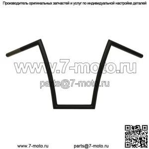 1" рули для стриппера, плоские, черные 0601-2549
