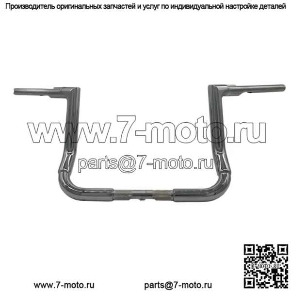 Вкл. 1-1/2" EZ Install Flat Top Handlebar 12" Chrome 605012