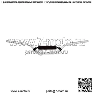 Руль 7/8'' для Offroad Silver 73501SI04254