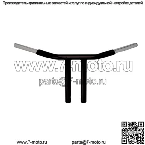 Wild 1 1 1/4 дюйма. Chubby Psycho руль 10 дюймов. Chopper T-Bar - черный WO563B