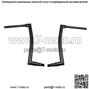 Вкл. 1-1/2" EZ Install Flat Top Handlebar 16" Black 608016-B