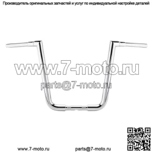 Руль Grande Twin Peaks 1 1/2", хром, подъем 13 дюймов, LA-7313-63