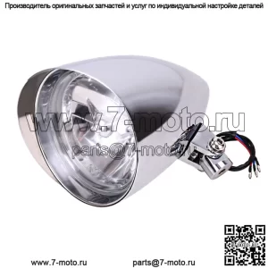 5.75" 5 3/4" хромированный мотоциклетный козырек для фары-пули Tri-Bar для Harley
