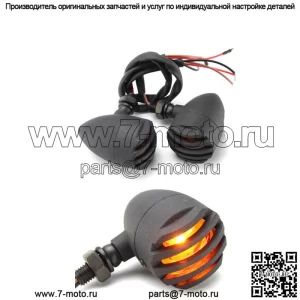 Мотоциклетная решетка Пуля Сигналы поворота Фары для Harley Cafe Racer Bobber Chopper