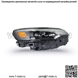 Фара передняя пассажирская для Jeep Cherokee 2019-2022 LED с черным корпусом балласта