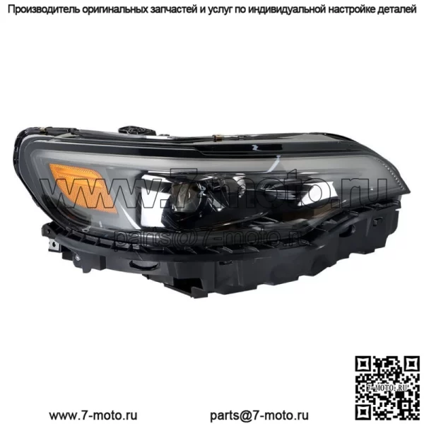 Фара передняя пассажирская для Jeep Cherokee 2019-2022 LED с черным корпусом балласта - Image 2