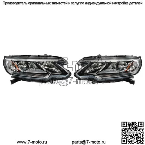 Фары водителя и пассажира в сборе для 2015-16 Honda CR-V Halogen W/DRL Clear