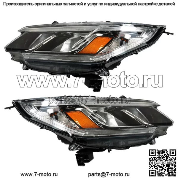 Фары водителя и пассажира в сборе для 2015-16 Honda CR-V Halogen W/DRL Clear - Image 3