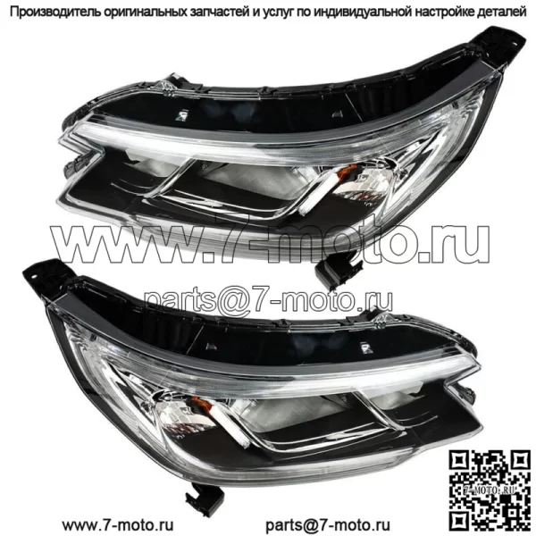 Фары водителя и пассажира в сборе для 2015-16 Honda CR-V Halogen W/DRL Clear - Image 4