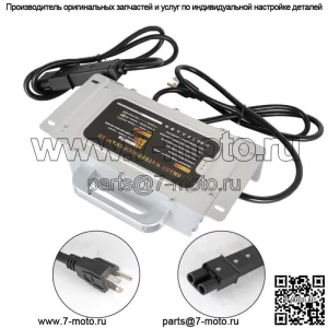 Гольф-кар - зарядное устройство для аккумулятора 48 Вольт 15 А - ручка с 2 штырьками для Yamaha G19/G22