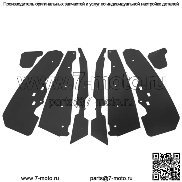 Передние и задние брызговики, расширители крыльев для 14-21 Polaris RZR XP 1000 XP4 1000 Turbo (для: Polaris) - Image 2