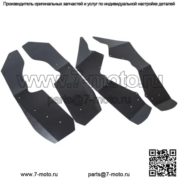 Расширения крыльев/крыльев, черный пластик для Polaris RZR 800 2009-2014 (для: Polaris) - Image 5
