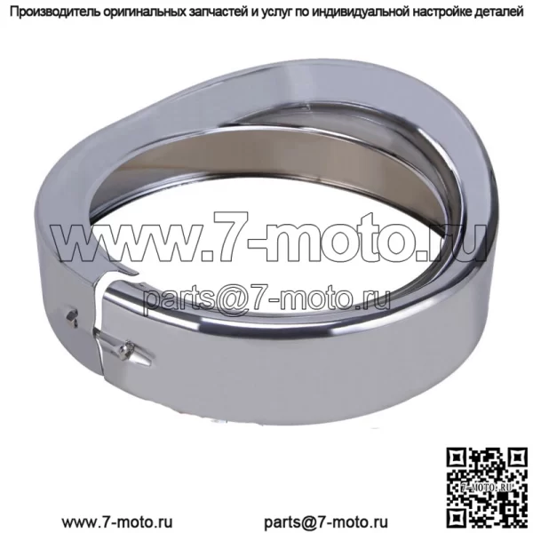Хромированная 7-дюймовая отделка фары, стиль козырька, кольцо для Harley Touring Softail Dyna
