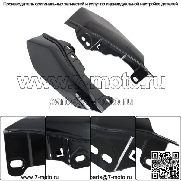 Для Road King Street Glide 2017-2022 Mid-Frame Air Deflector Heat Shield Black - Image 5