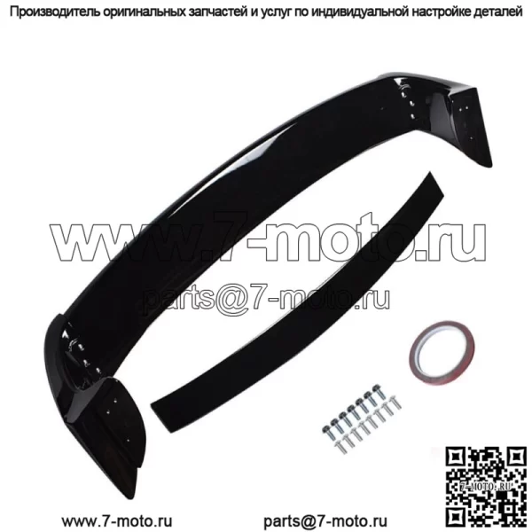 Для Civic 4DR Sedan 2006-2011 гг. Глянцевый черный спойлер на крыло багажника Mugen Style - Image 3