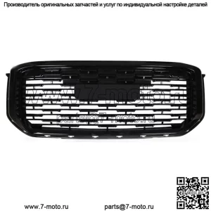 Для GMC Yukon Denali SLE Sport 2015-2020 Передняя сетка Верхняя решетка Глянцевая черная