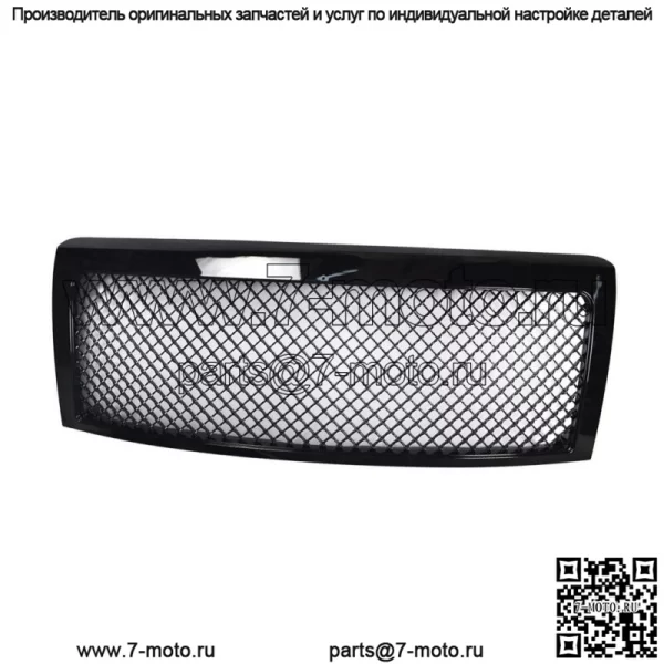 Передний бампер центральная верхняя решетка для 2009-2014 Ford F-150 глянцево-черный - Image 2