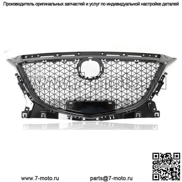 Для Mazda 3 Axela 2014-2016 передний бампер верхняя черная решетка сотовая решетка ABS