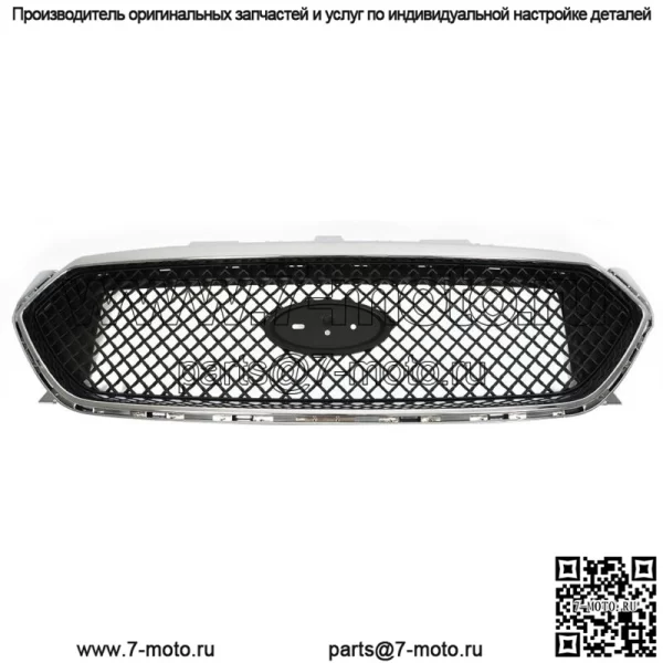 Для Ford Taur SHO 2013-2018 гг. Передняя верхняя решетка радиатора, матово-черная, с хромированной отделкой
