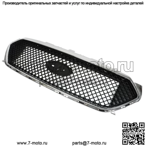 Для Ford Taur SHO 2013-2018 гг. Передняя верхняя решетка радиатора, матово-черная, с хромированной отделкой - Image 3