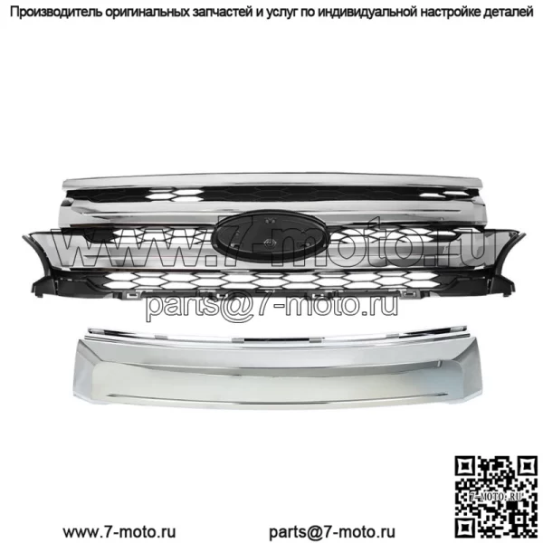Для Ford Edge 2011-2014 гг. Передняя верхняя решетка крепления и молдинг отделки хром черный - Image 2