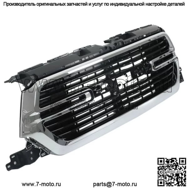 Передняя верхняя решетка для Ram 1500 2019-2022 Chrome+Black Trim с основанием решетки - Image 2