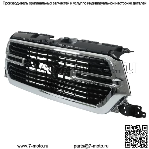 Передняя верхняя решетка для Ram 1500 2019-2022 Chrome+Black Trim с основанием решетки - Image 3