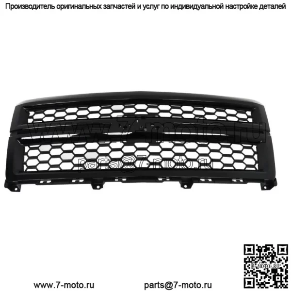 Для Chevrolet Silverado 1500 2014-2015 гг. Передний бампер, верхняя решетка, глянцево-черный цвет