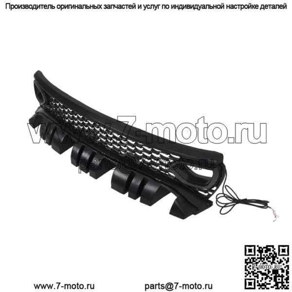 Для 15-22 Charger SRT Scat Pack Style Передняя верхняя решетка и 2 светодиодных фонаря - Image 3