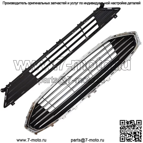 Для Ford Fion 2019 2020 Передняя верхняя и нижняя решетка радиатора хромированная заводского стиля - Image 3