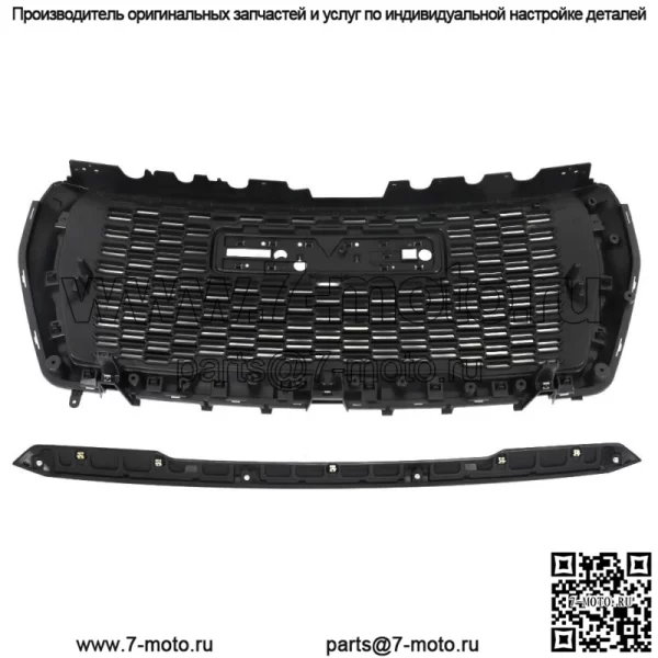 Для 21-23 GMC Yukon/Yukon XL Denali передняя решетка и молдинг капота решетка глянцевая черная - Image 2