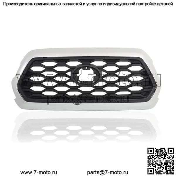Передняя решетка в сборе для Toyota Tacoma 2016-2022 годов, серебристая оболочка, внешняя 53114-04250