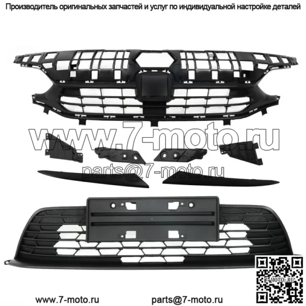 Для Honda Civic 2022-2023 передний бампер верхняя и нижняя решетка + веко фары - Image 2