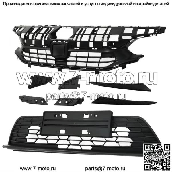 Для Honda Civic 2022-2023 передний бампер верхняя и нижняя решетка + веко фары - Image 3