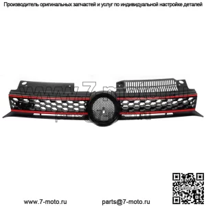 Для Volkswagen Golf MK6 2010-2012 2013 Верхняя решетка капота Honeycomb Черный Пластик