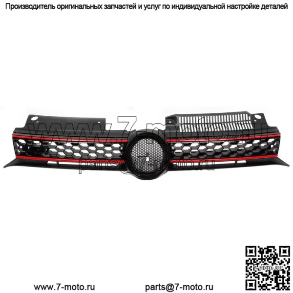 Для Volkswagen Golf MK6 2010-2012 2013 Верхняя решетка капота Honeycomb Черный Пластик